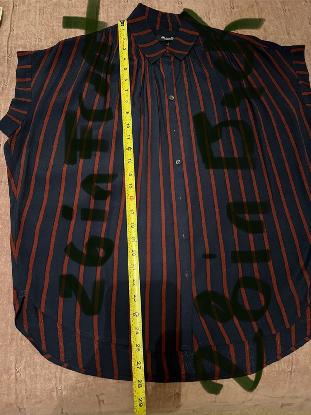 Madewell Central Shirt in Navy Blue Size S - Picture 7 of 7